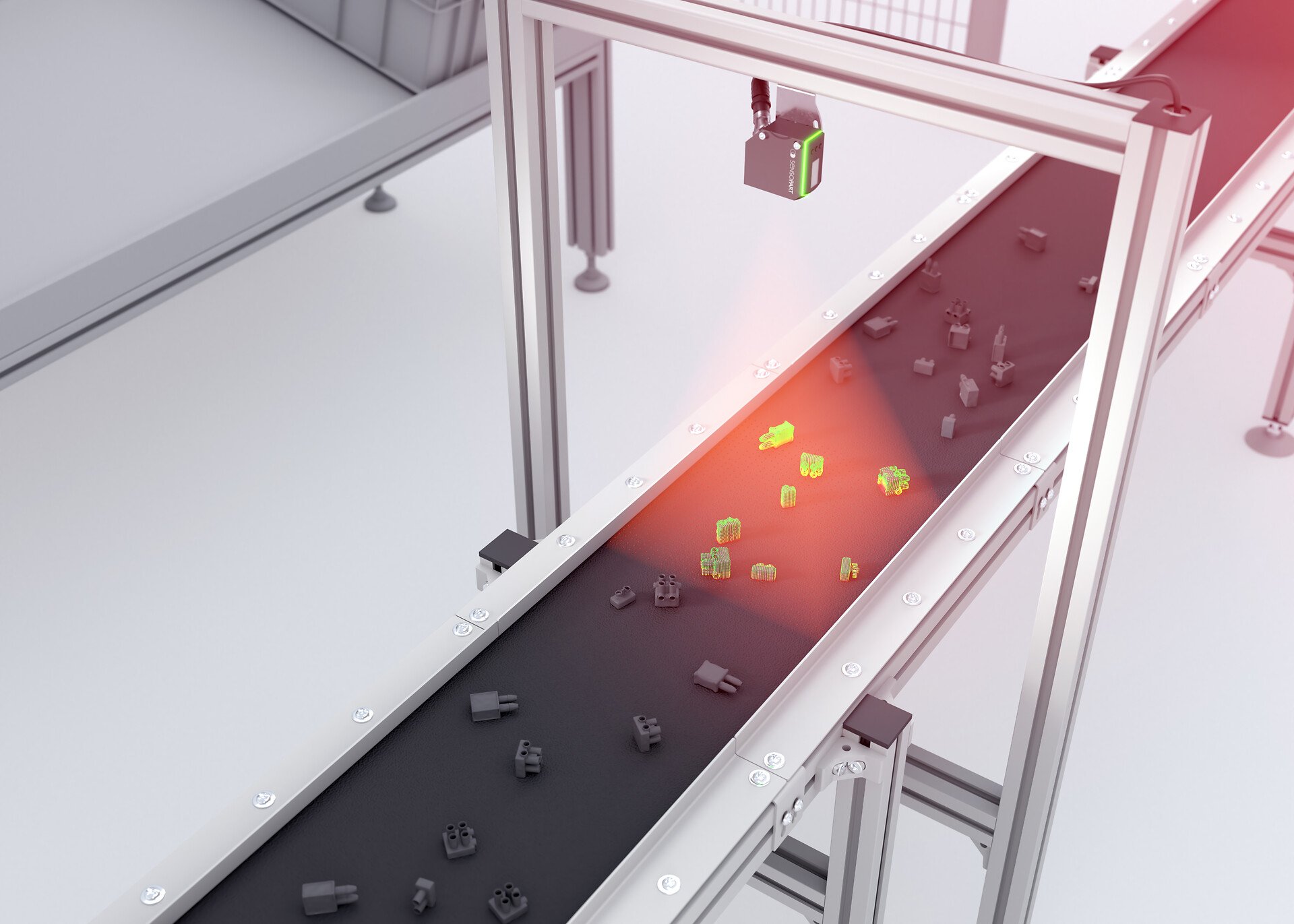 Monitoring the presence of objects on conveyor belts