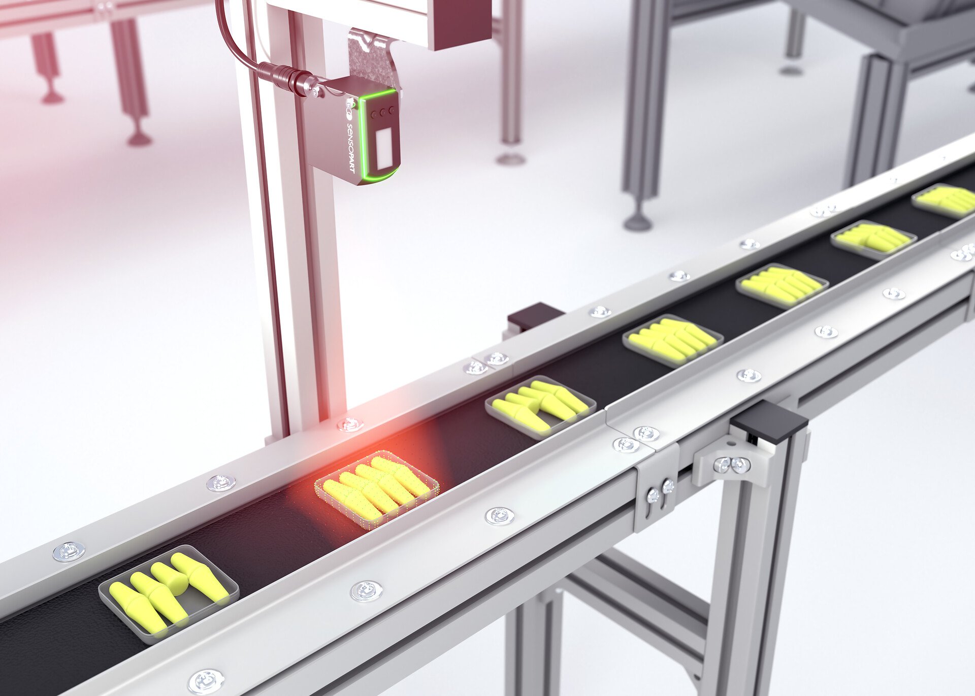 Reliable inspection of completeness for earplugs