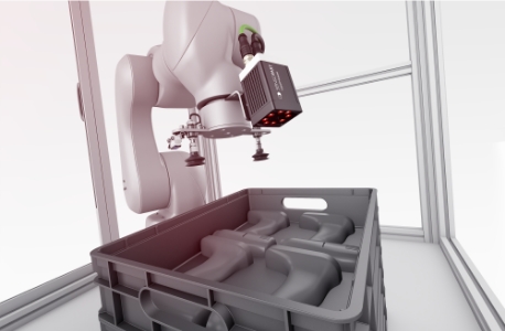 Safe material feed with VISOR® Robotic 